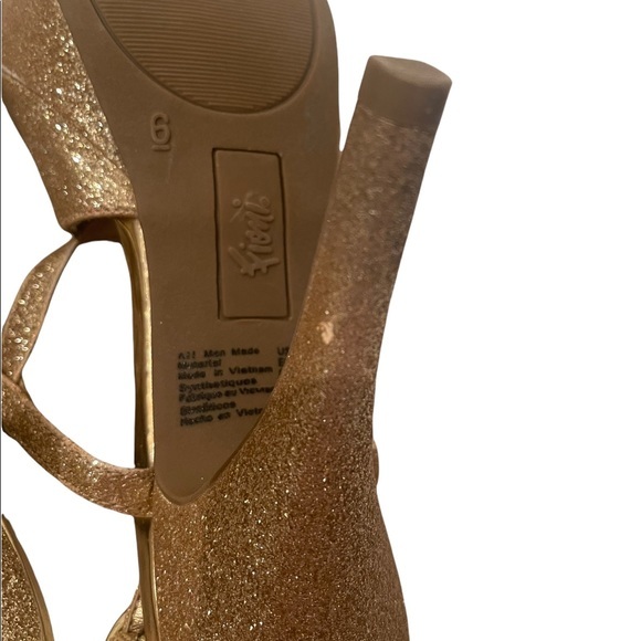 Fiona Gold Glitter Stilleto Heel Shoes Size 6 - Picture 5 of 5